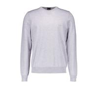 BOSS Black Pullover Herren Slim Fit Rundhals Schurwolle grau, L