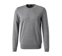 BOSS Pullover aus nachhaltigerer Wolle mit Logo-Stickerei - Style Botto-L, 50476364 Grau XXL