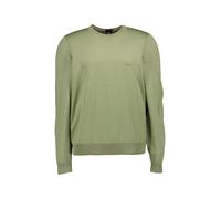 BOSS Black Pullover Herren Slim Fit Rundhals Schurwolle grün, M