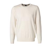 BOSS Black Pullover Herren Slim Fit Rundhals Schurwolle weiß, 3XL