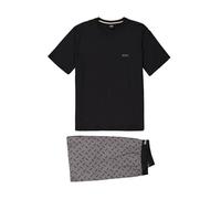 BOSS Black Pyjama Herren Jersey-Baumwolle schwarz gemustert, M