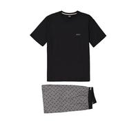 BOSS Black Pyjama Herren Jersey-Baumwolle schwarz gemustert, XXL
