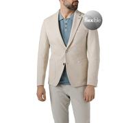 BOSS Black Sakko Herren Slim Fit Reverskragen Jersey beige, 56