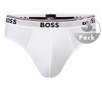 BOSS Dreier-Pack Slips aus Stretch-Baumwolle mit Logos am Bund - Style Brief 3P Power, 50475273 Weiß XXL