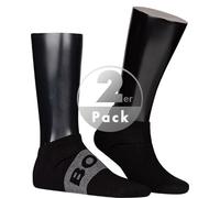 Businesssocken BOSS "2P AS Logo CC", Herren, Gr. 39-42, schwarz (schwarz001), Baumwollmischung, kontrastfarbene Details, unifarben, Socken, mit großem, eingestricktem BOSS Logo-Schriftzug (81384228-39