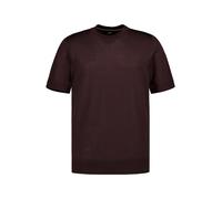 Kurzarmpullover BOSS "Umauro", Damen, Gr. XL, schwarz braun207, Strick, Obermaterial: 100% Schurwolle, unifarben, regular fit normal, Rundhals, Rippbündchen, Pullover, aus Merinowolle, regular fit (21