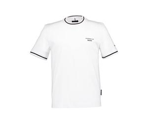 BOSS Black T-Shirt Herren Regular Fit Kurzarm Rundhals Baumwolle weiß, L