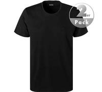 BOSS T-Shirt mit Rundhalsausschnitt im 2er-Pack Modell 'ComfortS' in Black, Größe M