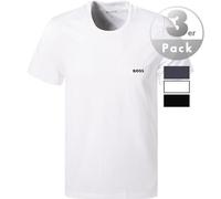 T-Shirt BOSS "Rundhals BOSS ONE", Damen, Gr. XL (54), blau (schwarz, navy, weiß), Jersey, Obermaterial: 100% Baumwolle, bestickt, unifarben, Basic, Rundhals, eingesetzt normaler Saum, Shirts T-Shirt,