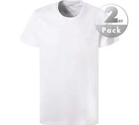 BOSS Herren T-Shirt, 2er Pack - TShirtRN 2P Comfort, Unterhemd, Rundhals, Cotton, weiß, 2XL Weiß
