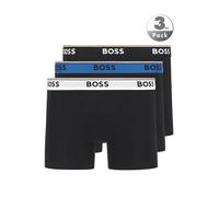 BOSS Dreierpack eng anliegende längere Boxershorts aus Stretch-Baumwolle - Style BoxerBr 3P Power, 50554694 Schwarz XXL