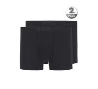 BOSS Trunks mit Logo-Bund im 2er-Pack Modell 'UltraSoft' in Black, Größe S