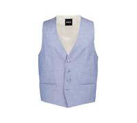 BOSS Black Weste Herren Slim Fit V-Ausschnitt Schurwolle beige, 102