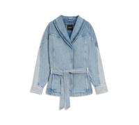 BOSS Blaue Jacke aus festem Denim mit Schößchen und Gürtel - Style C_DNM JACKET PANELED, 50554678 Hellblau M
