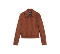 BOSS Blouson aus Wildleder mit verdecktem Reißverschluss - Style Samaro, 50562730 Braun 34