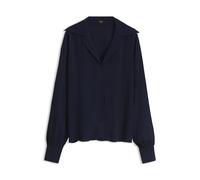 BOSS Bluse aus Crêpe de Chine mit V-Ausschnitt - Style C_Brystel, 50577966 Dunkelblau 32