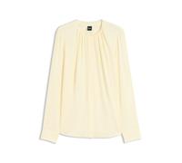 BOSS Bluse aus Stretch-Seide mit gerafften Details - Style Banorah, 50571073 Hellgelb 32