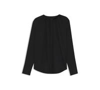 BOSS Bluse aus Stretch-Seide mit gerafften Details - Style Banorah, 50571073 Schwarz 42