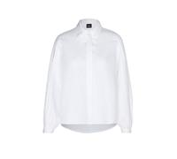 BOSS Relaxed Fit Hemdbluse aus Lyocell-Leinen-Mix Modell 'BADORA' in Weiss, Größe 40