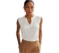 Boss - Bluse für Damen, Hals Kerbe, Regulär (Weiß) EU 32 / UK 4