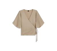 BOSS Bluse mit Wickelfront und Kimonoärmeln - Style C_Bireni, 50564270 Beige 42