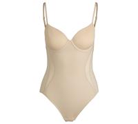 BOSS Body aus Stretch-Gewebe mit fixierten Cups und Mesh-Einsätzen - Style BODYSUIT B.BODY, 50535810 Hellbeige XS