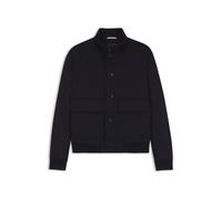 BOSS Bomberjacke aus Woll-Mix mit Kaschmir-Anteil Strick-Bündchen - Style H-Charly-SU-254, 50551091 Dunkelblau 98