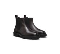 BOSS Boots aus genarbtem Leder mit seitlichen elastischen Einsätzen - Style Julyo_Cheb_gr, 50552573 Dunkelbraun 40