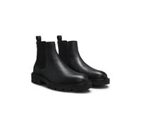 BOSS Boots aus genarbtem Leder mit seitlichen elastischen Einsätzen - Style Julyo_Cheb_gr, 50552573 Schwarz 40