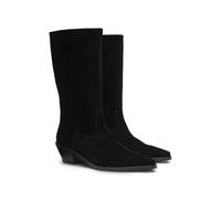 BOSS Boots aus Veloursleder mit kubanischem Absatz - Style Niara_Bootie50_SDZ, 50557662 Schwarz 37