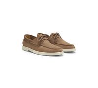 BOSS Bootschuhe aus Veloursleder mit Kontrastsohle - Style Sienne_Boat_sd, 50563130 Beige 44