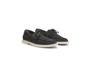 BOSS Bootschuhe aus Veloursleder mit Kontrastsohle - Style Sienne_Boat_sd, 50563130 Dunkelgrau 45
