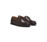 BOSS Bootsschuhe aus Leder mit Logo-Prägung - Style Sienne_Boat_bu, 50570591 Dunkelbraun 45