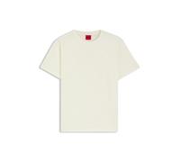 HUGO Regular-Fit T-Shirt aus Baumwoll-Jersey mit gesticktem Script-Logo - Style Damacia_7, 50561233 Natur L
