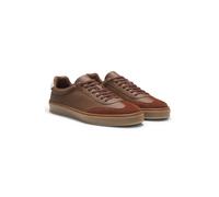 BOSS BOSS BY BECKHAM Sneakers aus Leder und Veloursleder - Style Zarek_Tenn_sddr_DB, 50549408 Braun 43