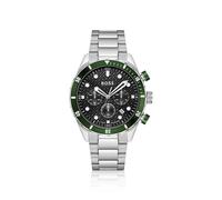 BOSS BOSS Chronomatix Uhr aus Edelstahl mit strukturiertem Monogramm-Zifferblatt - Style BOSS CHRONOMATIX, 58858213 Silberfarben ONESI