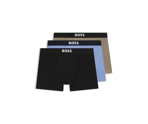 BOSS BOSS ONE Dreierpack Boxershorts mit Logo-Bund - Style BoxerBr 3P BOSS ONE, 50544272 Beige / Schwarz / Blau M