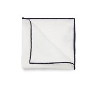 BOSS BOSS ONE Einstecktuch aus Leinen mit kontrastfarbener Bordüre - Style H-POCKET SQ. ONE, 50561709 Dunkelblau ONESI