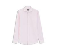 BOSS BOSS ONE Gestreiftes Slim-Fit Hemd aus Baumwoll-Twill - Style H-HANK-SP-B1-C1-261, 50555977 Hellrosa 45
