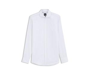 BOSS BOSS ONE Slim-Fit Hemd aus knitterfreier Oxford-Baumwolle - Style H-HANK-SP-B1-C1-263, 50567316 Weiß 43