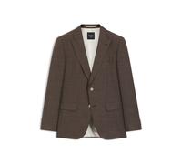 BOSS Slim-Fit Sakko aus Wolle, Seide und Leinen - Style H-Huge-B1-Peak-262, 50562604 Dunkelbraun 102