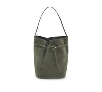 BOSS BOSS REVERS Beuteltasche aus Veloursleder mit geflochtenem Gurt - Style BOSS REVERS BUCKET S, 50567612 Dunkelgrün ONESI