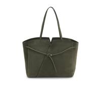 BOSS BOSS REVERS Tote Bag aus Veloursleder mit geflochtenem Gurt - Style BOSS REVERS TOTE S, 50567606 Dunkelgrün ONESI