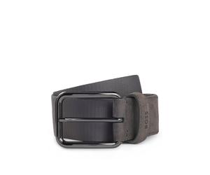 BOSS BOSS x ASTON MARTIN Gürtel aus Nubukleder mit Besatz - Style Amter-TpNb_Sz35_AM, 50559487 Grau 85