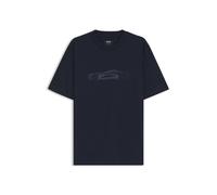 BOSS BOSS x ASTON MARTIN T-Shirt aus merzerisierter Baumwolle mit Auto-Artwork - Style C-Taut 242_AM, 50555828 Dunkelblau XL