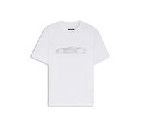 BOSS BOSS x ASTON MARTIN T-Shirt aus merzerisierter Baumwolle mit Auto-Artwork - Style C-Taut 242_AM, 50555828 Weiß XXXL