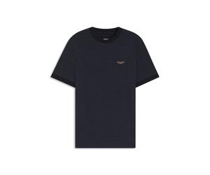 BOSS BOSS x ASTON MARTIN T-Shirt aus Wolle-Baumwoll-Jacquard - Style C-Thompson 242_AM, 50553812 Dunkelblau L