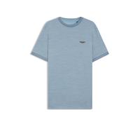 BOSS BOSS x ASTON MARTIN T-Shirt aus Wolle-Baumwoll-Jacquard - Style C-Thompson 242_AM, 50553812 Hellblau L