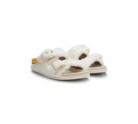 BOSS BOSS x Steiff Slides aus Teddy-Gewebe mit Schließen - Style Freyah_Slide_FRPU, 50554421 Weiß 37