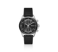BOSS BOSSLETIC Uhr aus Edelstahl mit perforiertem Silikonarmband - Style BOSSLETIC, 58858216 Schwarz ONESI